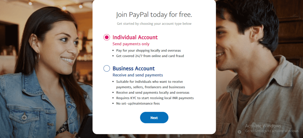 paypal account kaise banaye 1