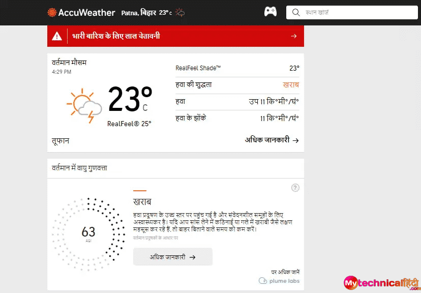 Accuweather - kal ka mausam kaisa rahega