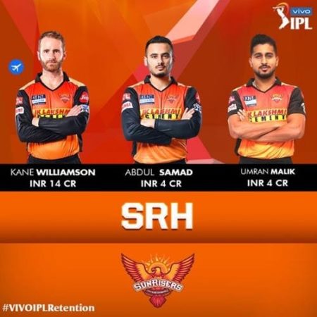 IPL Retention List 2022 SRH